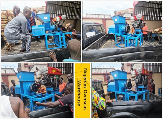 尼日利亚客户直接从东盈海外仓购买小型棕榈榨油机