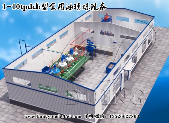 1-10t/d小型食用油精炼设备3D视频