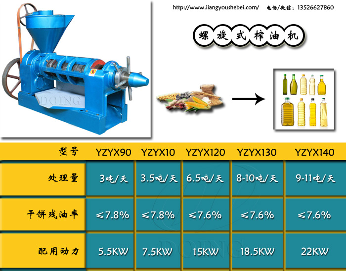 榨油机参数